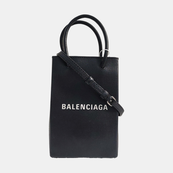 Shopping Bag Calfskin Black