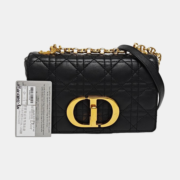 Dior Caro Small Cannage Calfskin Black