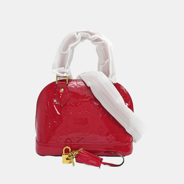 ALMA BB Monogram Patent Leather Red