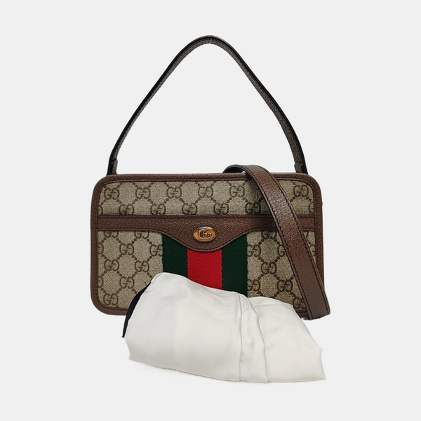 Authenticated pre-owned Ophidia Small Monogram Coated Canvas Beige - Shoulder Bag at Looply