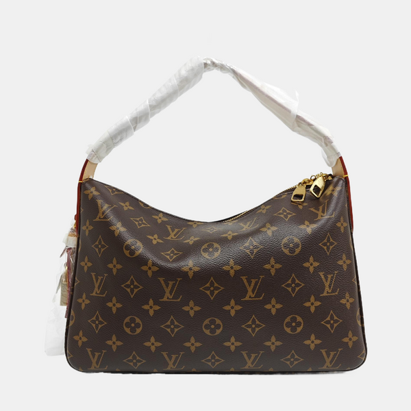 Monogram Coated Canvas Top Handle Bag Brown