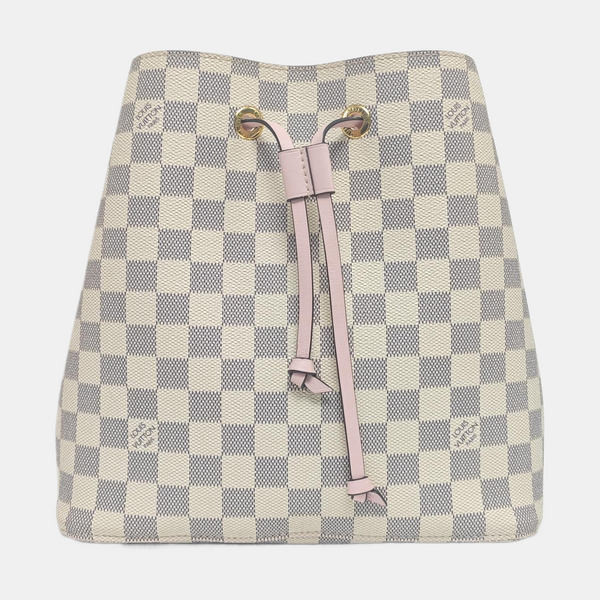 NÉONOÉ MM Damier Azur Coated Canvas White