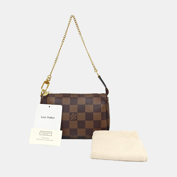 Authenticated pre-owned ACCESSOIRES Mini Coated Canvas Brown - Top Handle Bag at Looply