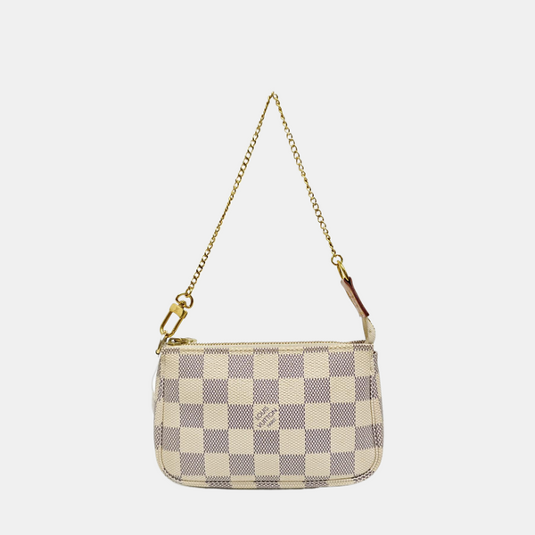 ACCESSOIRES Mini Damier Azur Coated Canvas White