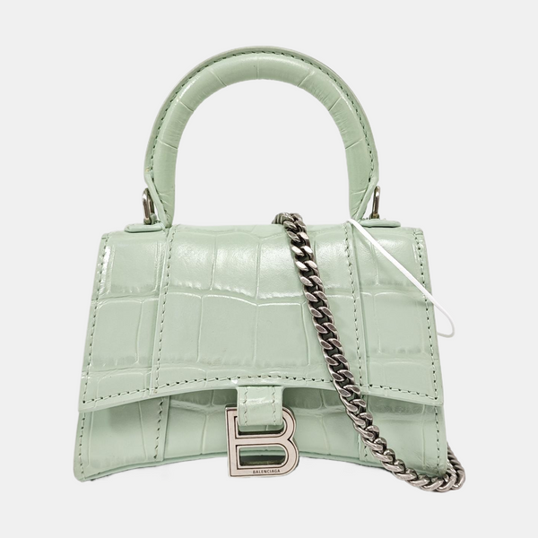 Hourglass Mini Calfskin Green
