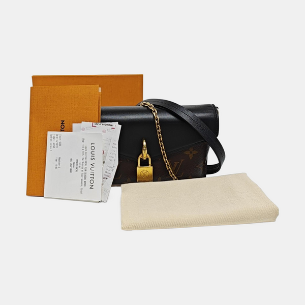Coated Canvas Shoulder Bag Brown