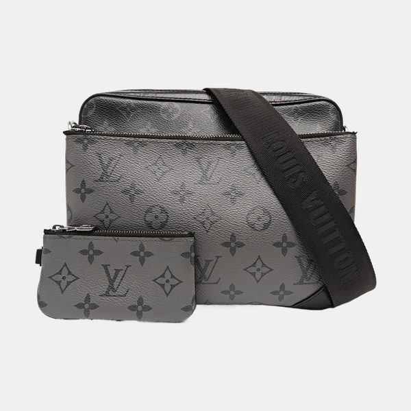 TRIO Monogram Coated Canvas Gray