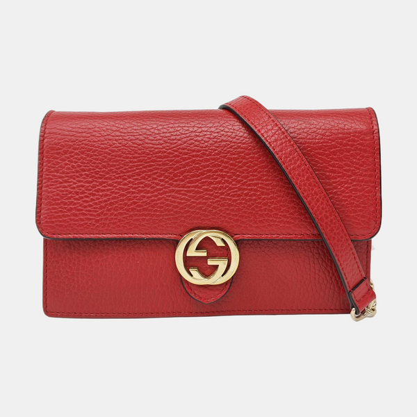 Calfskin Shoulder Bag Red