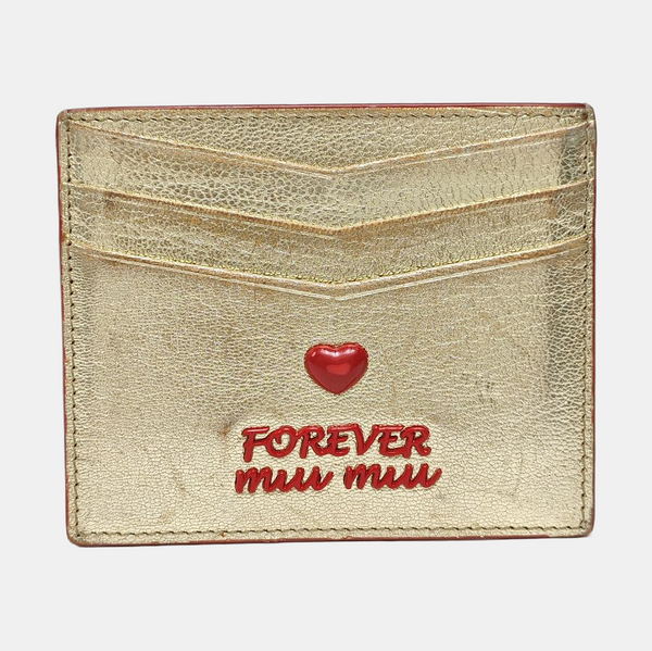 Love Lambskin Beige Card Holder