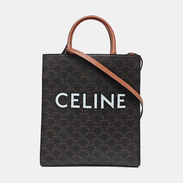 CABAS CELINE Small Coated Canvas Brown