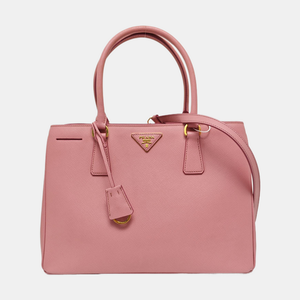 Authenticated pre-owned Galleria Medium Saffiano Calfskin Pink - Tote Bag at Looply