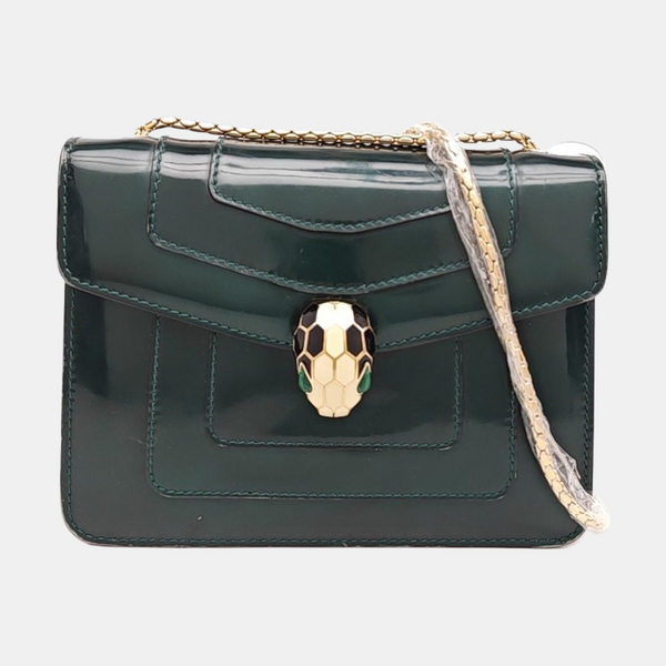 SERPENTI FOREVER Small Patent Leather Green