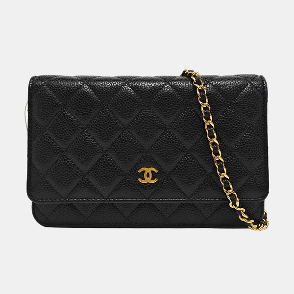 WOC Quilted Grained Calfskin Black