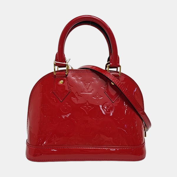ALMA BB Monogram Patent Leather Red
