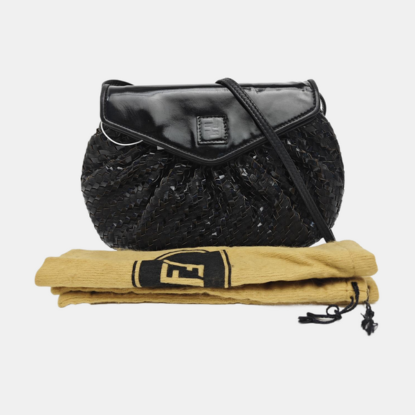 Leather Shoulder Bag Black