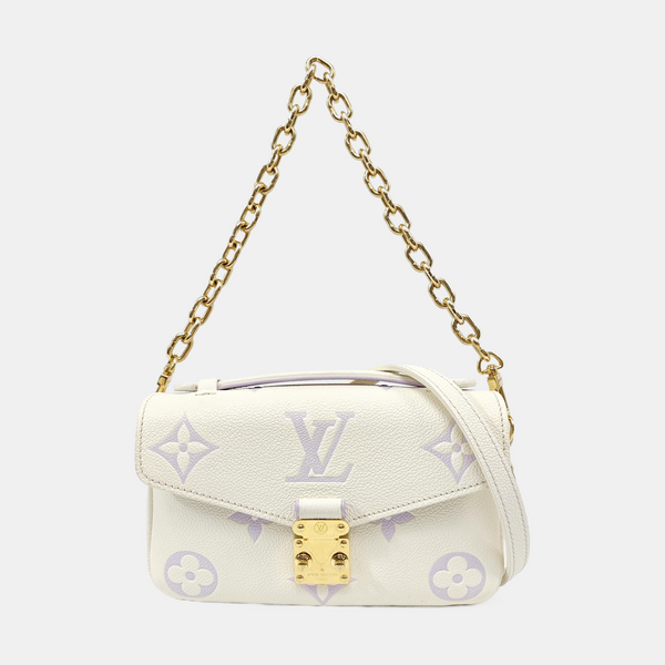 MÉTIS EAST WEST Monogram Calfskin White
