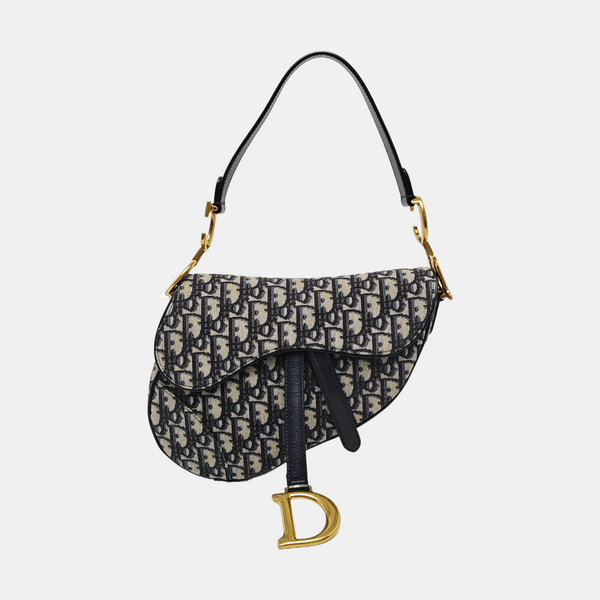 Saddle Medium Monogram Canvas Blue