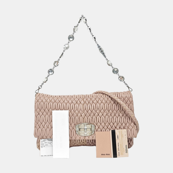 Crystal Quilted Lambskin Pink