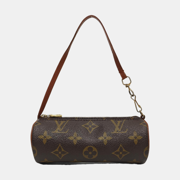 PAPILLON Mini Monogram Coated Canvas Brown