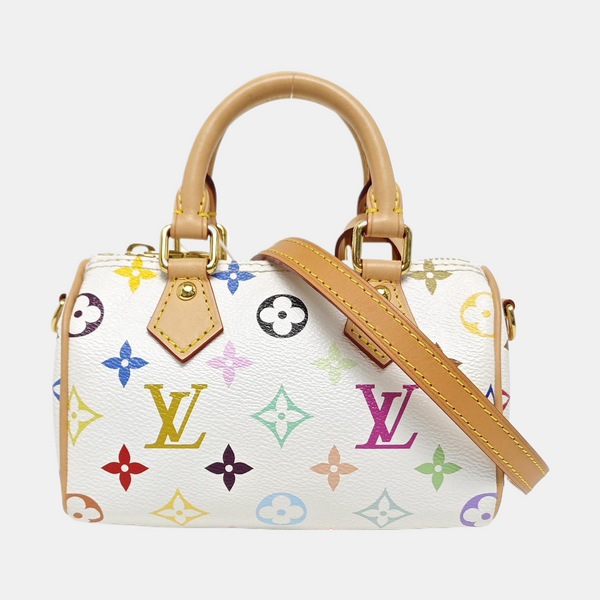 LV × TM SPEEDY Nano Monogram Coated Canvas White