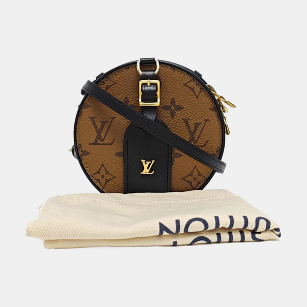 BOITE CHAPEAU Mini Monogram Coated Canvas Brown