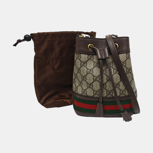 Ophidia Mini Monogram Coated Canvas Beige