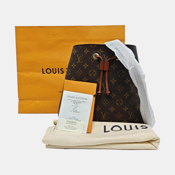 NÉONOÉ MM Monogram Coated Canvas Brown