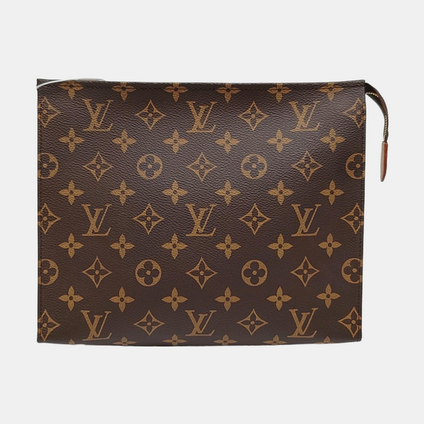 TOILET POCKET 26 Monogram Coated Canvas Brown
