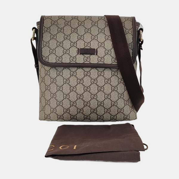 GG Supreme Monogram Coated Canvas Black