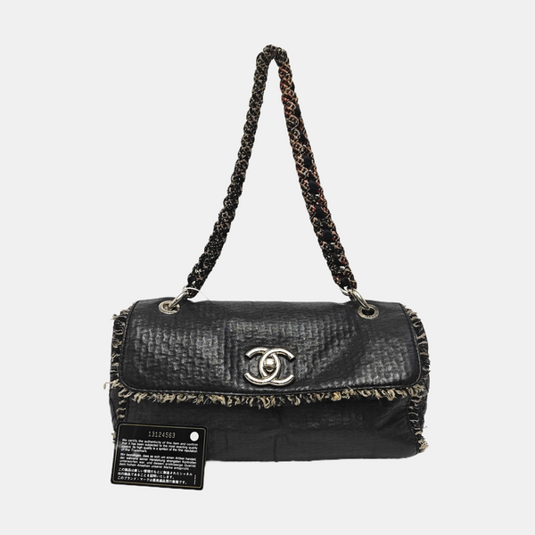 Calfskin Shoulder Bag Black