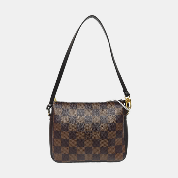 TROUSSE MAKE UP Damier Ebene Coated Canvas Brown
