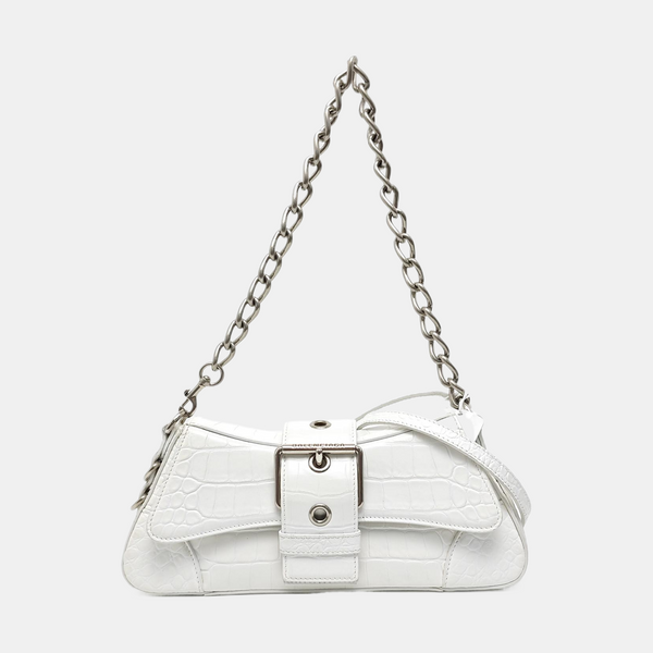 Calfskin Shoulder Bag White
