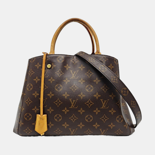MONTAIGNE Monogram Coated Canvas Brown