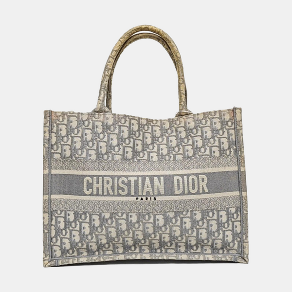 Book Tote Medium Oblique Canvas Gray