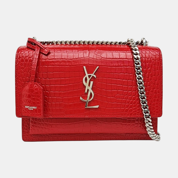 SUNSET Medium Calfskin Red