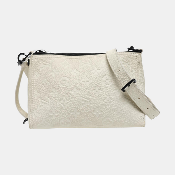 TRIANGLE Monogram Calfskin White