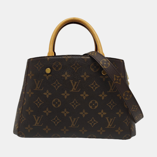 MONTAIGNE BB Monogram Coated Canvas Brown