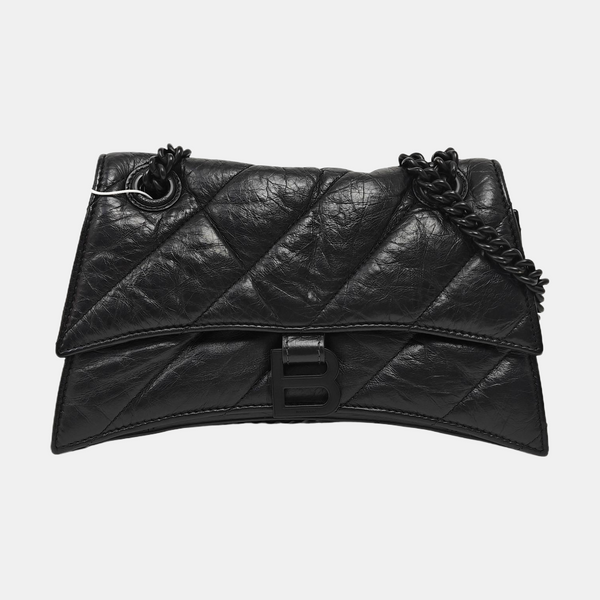 Crush Small Quilted Calfskin Black