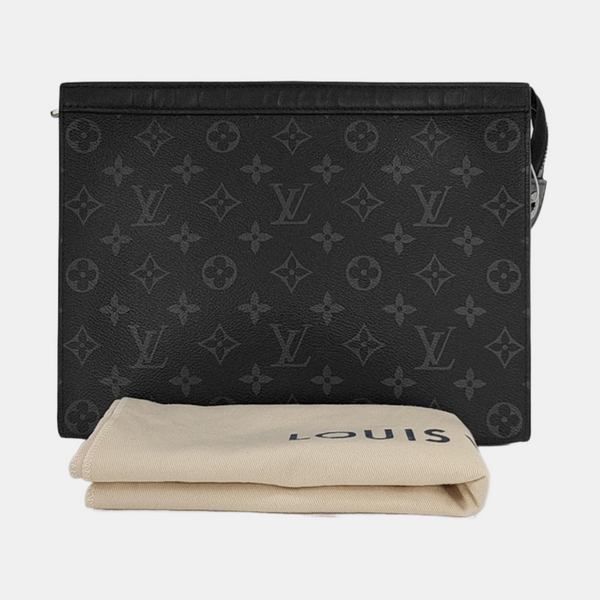 Pochette Voyag MM Monogram Coated Canvas Black
