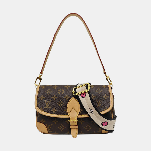 DIANE Monogram Coated Canvas Brown