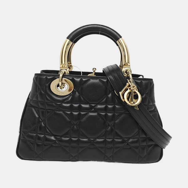 Lady Dior Large Cannage Calfskin Black