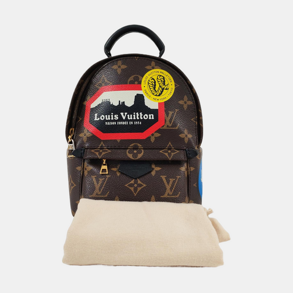PALM SPRINGS Mini Monogram Coated Canvas Brown