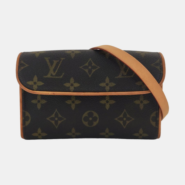 FLORENTINE Monogram Coated Canvas Brown