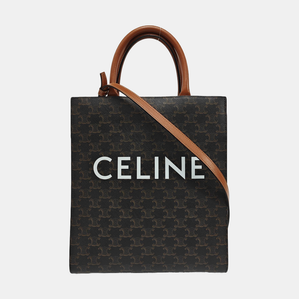 CABAS CELINE Small Coated Canvas Brown