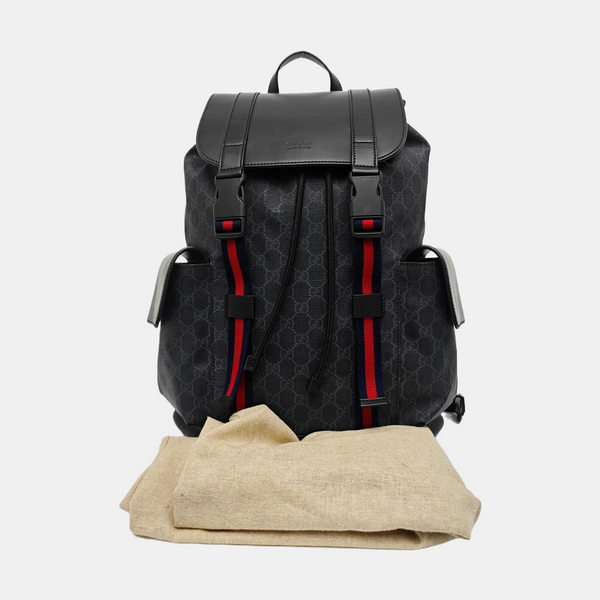 GG Supreme Monogram Coated Canvas Black