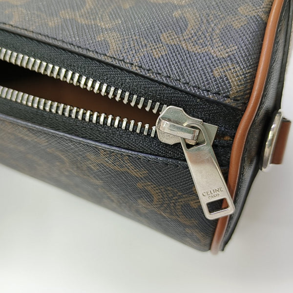 Coated Canvas Shoulder Bag Small Black