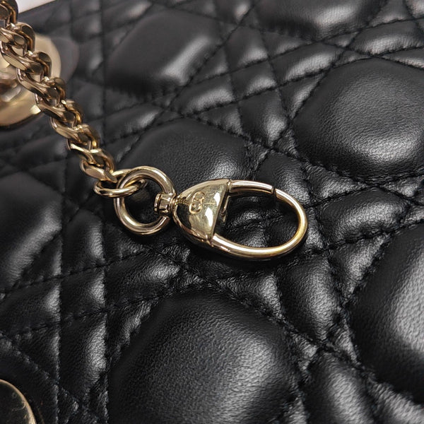 Lady Dior Mini Cannage Lambskin Black