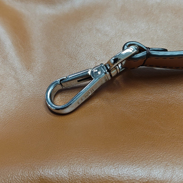 Calfskin Shoulder Bag Small Brown