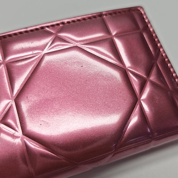 Cannage Calfskin Coin Purse Pink