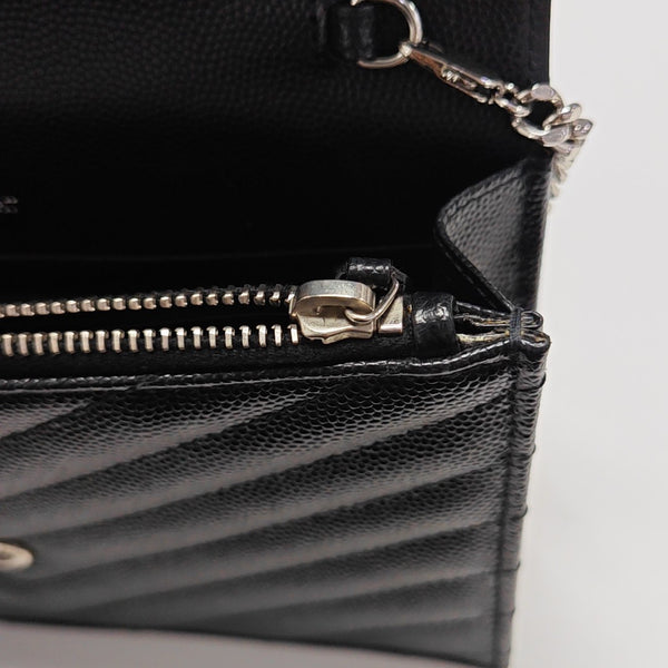 MONOGRAM WOC Chevron Calfskin Black